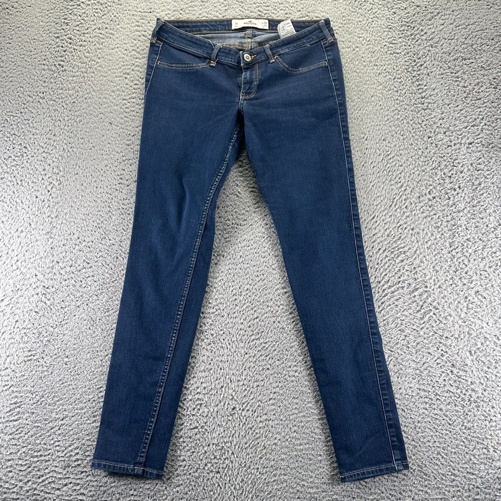 Hollister Jeans Womens 7 Blue Cotton Denim Skinny Leg Workwear Travel Western